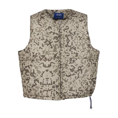 Steppweste PEQUS "PEQUS PEQUS Aether Camo Vest", Herren, Gr. S, aluminium, 100% Polyester, ohne Ausschnitt, Westen Steppweste