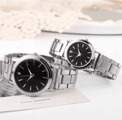 Inspire Essentials Couple Business Quartz Watch Set Classic Analog Style d