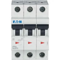 Eaton 278858 Leitungsschutzschalter, 1 A, 3p, Charakteristik: C FAZ-C1/3