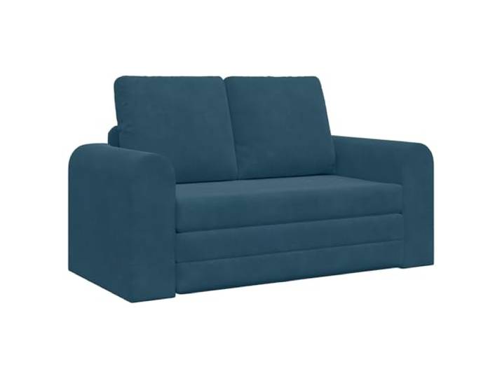 vidaXL Schlafsofa Blau 148 x 71 x 83 cm Samt Weicher Polyesterstoff für zusätzlichen Halt, Lässt sich leicht vom Sofa in ein Gästebett verwandeln,
