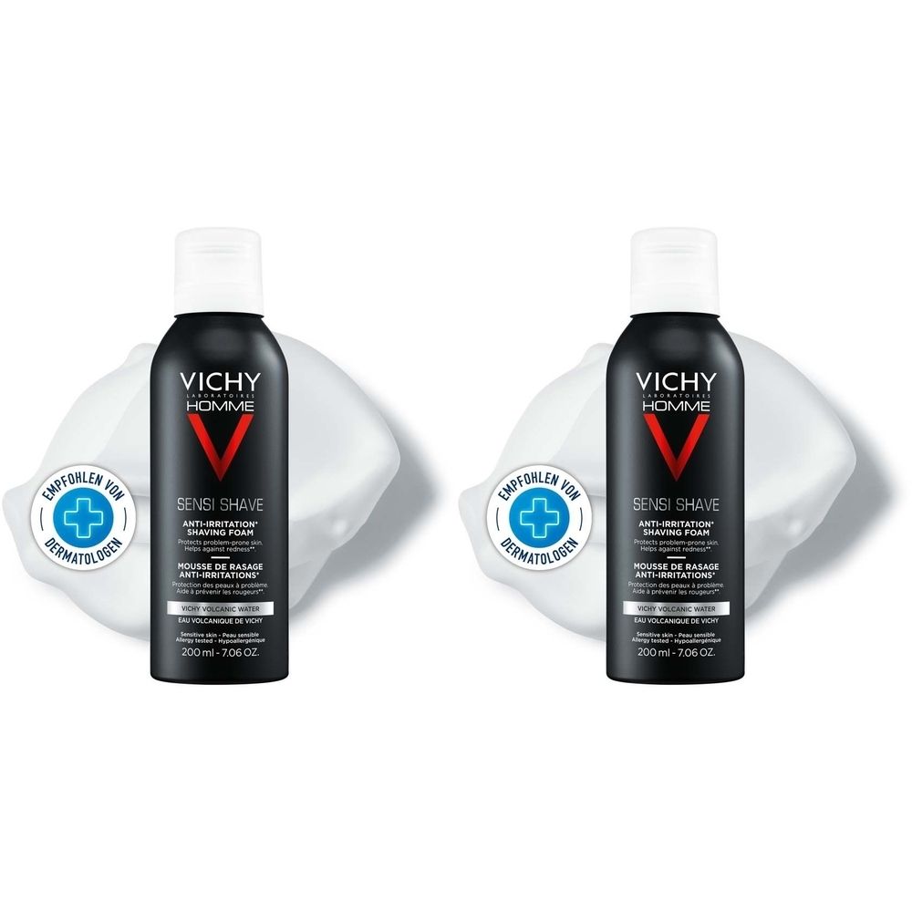 Vichy Homme Rasier AN Haut x2 2x200 ml Schaum