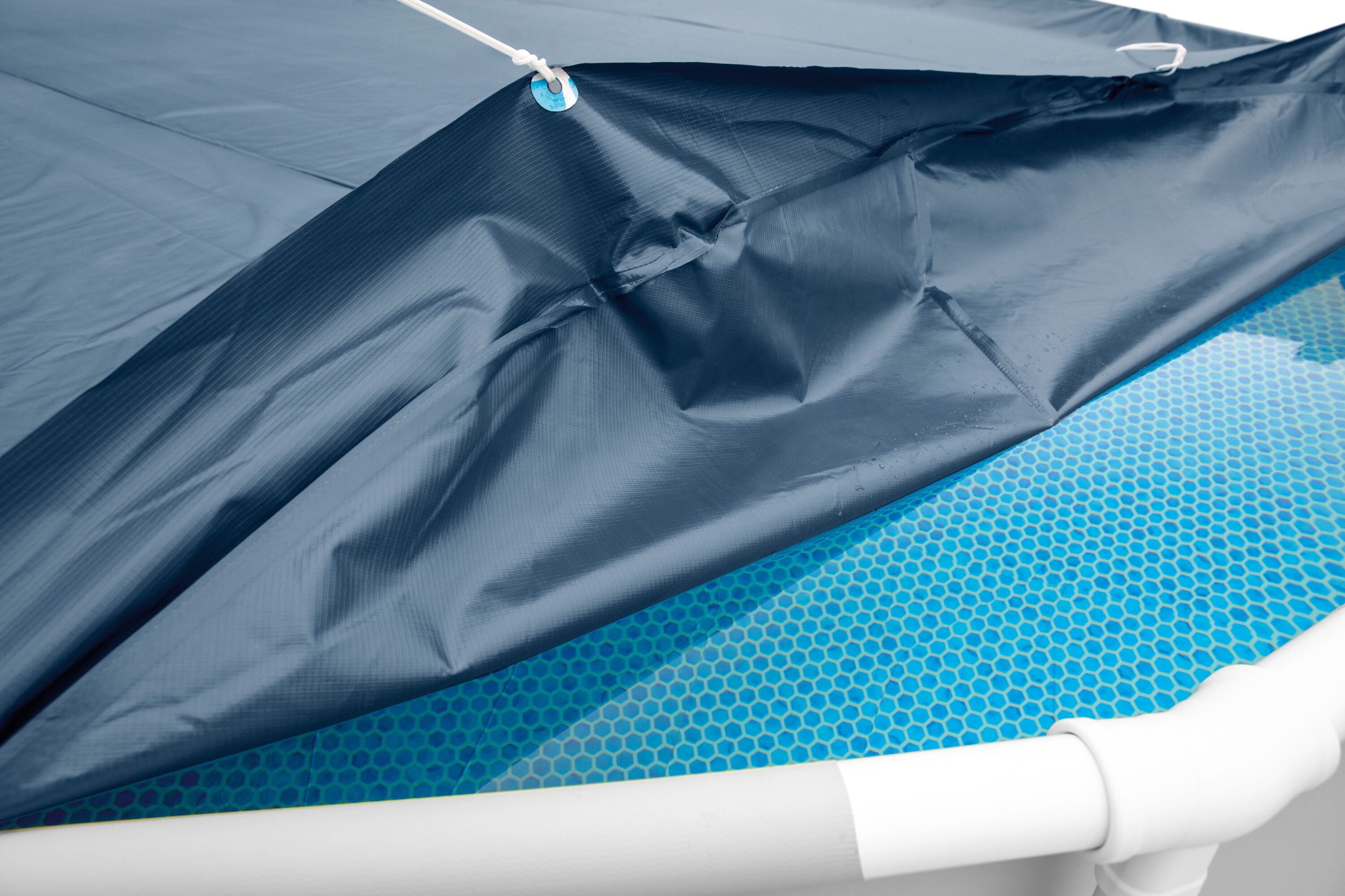Pool-Abdeckplane INTEX "Deluxe", blau, 457, Polyethylen (PE), Planen, Pool-Abdeckplane, Ø 457 cm