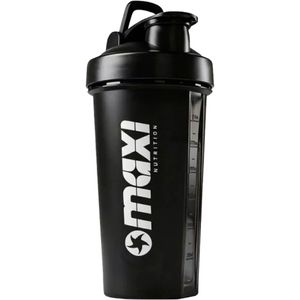 MaxiNutrition Protein-Shaker aus Kunststoff, schwarz, mit Klappdeckel, Mixball & ml-Skala, 700 ml