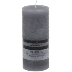 Stumpenkerze Raureif 15 cm Wachs Grau L (Large)