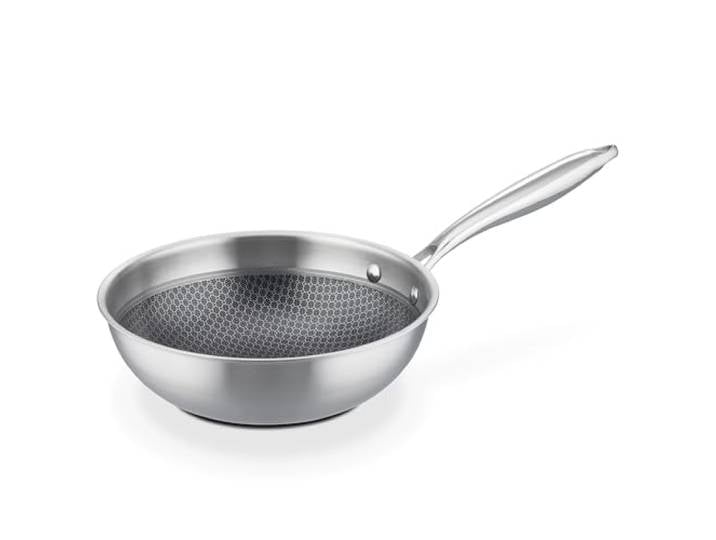 GSW Sauteuse Inoxxa Black, Kleine Edelstahlpfanne, Beschichtete Schwenkpfanne, Hochwertige kleine antihaft Sautepfanne für Induktion, Ceran, Gas & Elektro, 20 cm