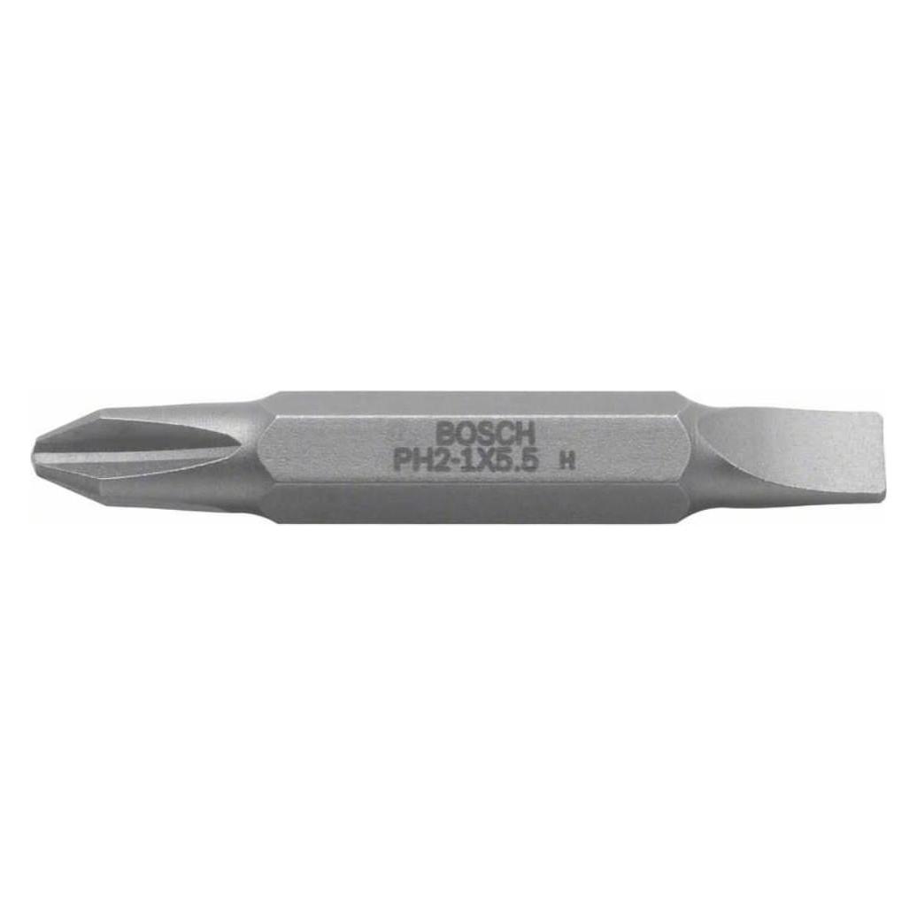 Bosch Professional Zubehör Doppelklingenbit-Set, 3-teilig, S0,6x4,0, S0,6x4,0, PH2, PH2, PZ2, PZ2, 45 mm (2607001744)