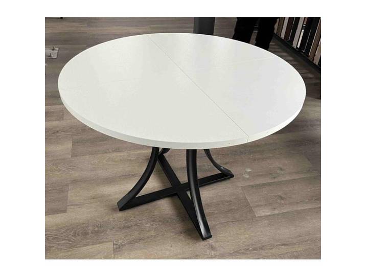 Table à manger en bois  TOYS S  - 100x100x 75cm - Table à Manger Ronde Table De Cuisine 2-4 Personnes-BLANC