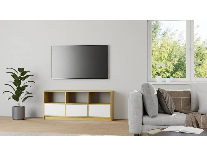 Meuble phonographe sur mesure Pickawood Chêne Naturel huilé