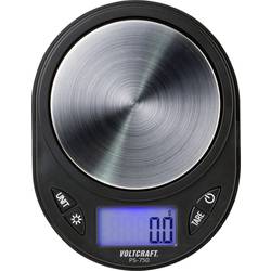 VOLTCRAFT PS-750 Präzisionswaage Wägebereich (max.) 750 g Ablesbarkeit 0.1 g batteriebetrieben Schwarz