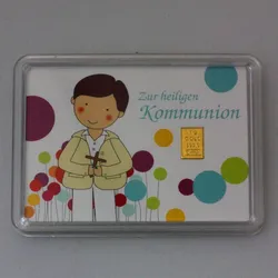 Goldbarren 1g "Junge/Heilige Kommunion" (Motiv)