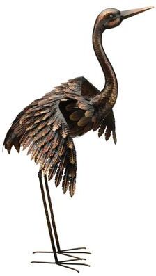 "Regal Art & Gift 41.5 Inch Bronze Crane - Wings Out - 19.5""x32.5""x41.5"""