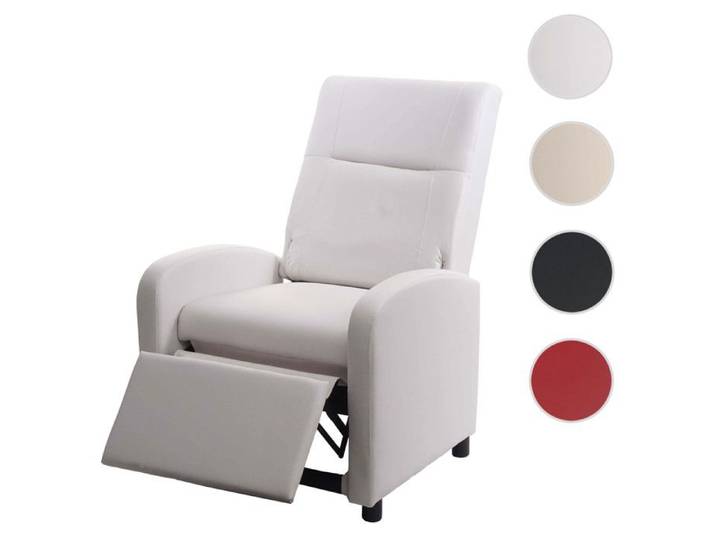Fauteuil TV HWC-H18 fauteuil inclinable cuir synthétique pliable 99x70x75cm - noir