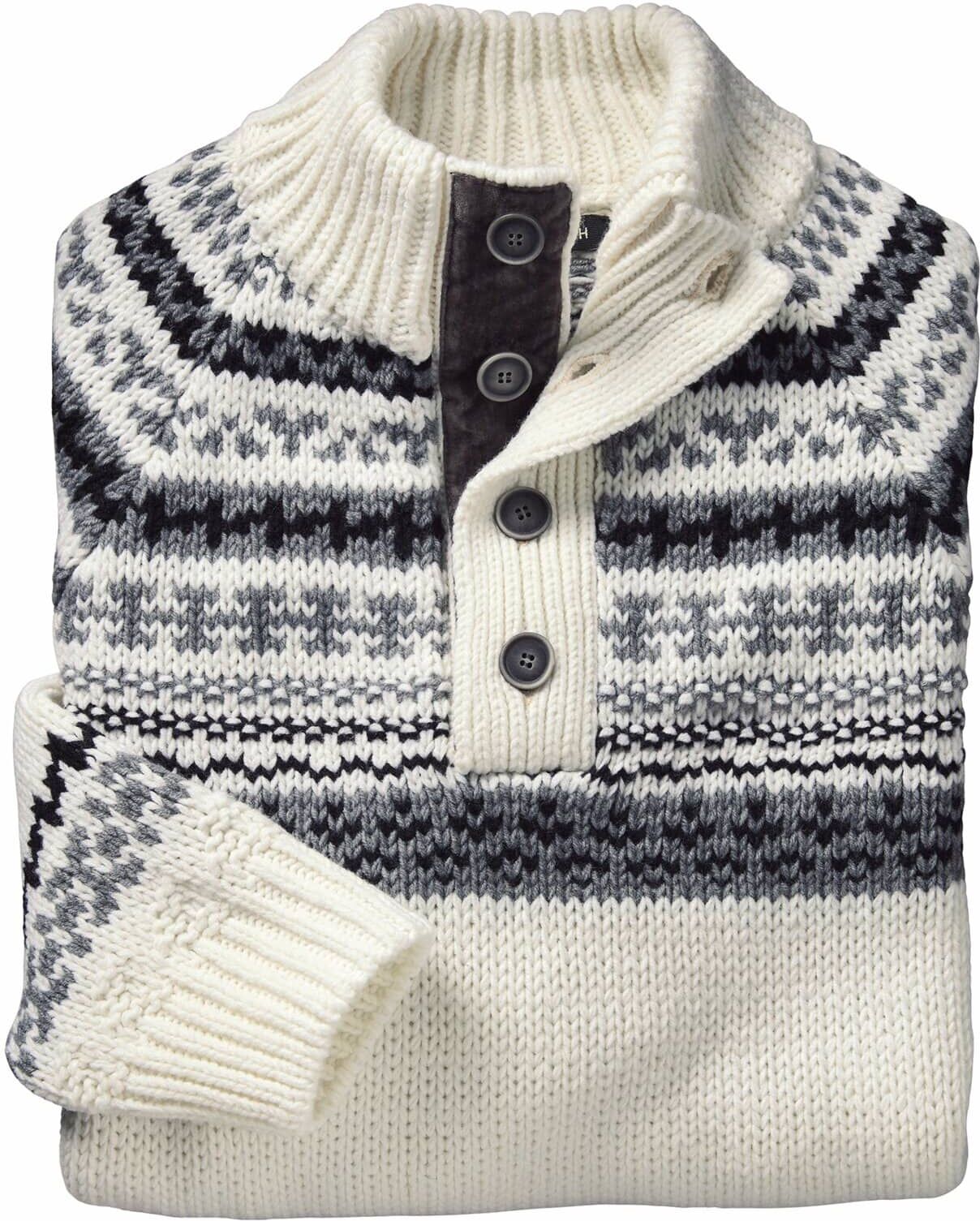 Mey & Edlich Italo-Norweger-Pullover Weiß 50