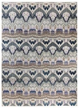 Overton "Ikat One-of-a-Kind Hand-Knotted Area Rug, Multicolor - 9' 0"" x 12' 1"""