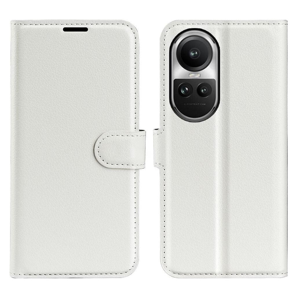 Cover-Discount Oppo Reno10 / 10 Pro - Leder Etui Hülle weiss (OPPO Reno 10, Oppo Reno 10 Pro) (660150691B)
