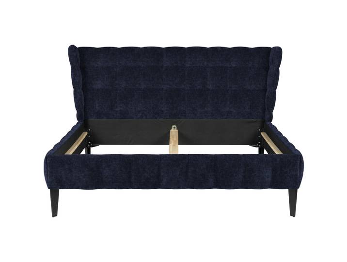 Bett Hemingway mitternachtsblau Stoff 180 x 220 cm