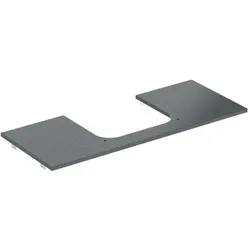 Geberit One Waschtisch-Platte 505115002 120x2x47cm, Ausschnitt mittig, Steinzeug, Marmoroptik schwarz/matt