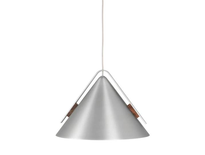 Kristina Dam Studio Cone Pendelleuchte L Aluminium-Walnuss