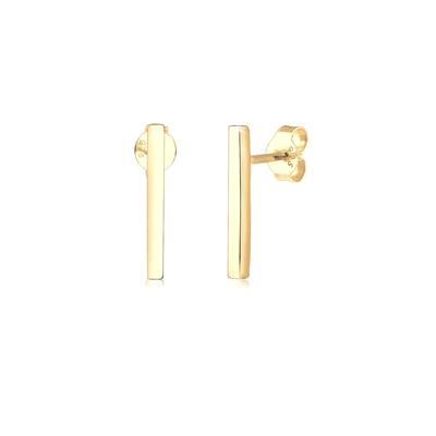 Paar Ohrstecker ELLI "Ohrringe Stab Geo Minimal Trend 925 Silber" Gr. 16, gold, Ohrringe, Damen, 16, ohne Stein, Silber 925 (Sterlingsilber)