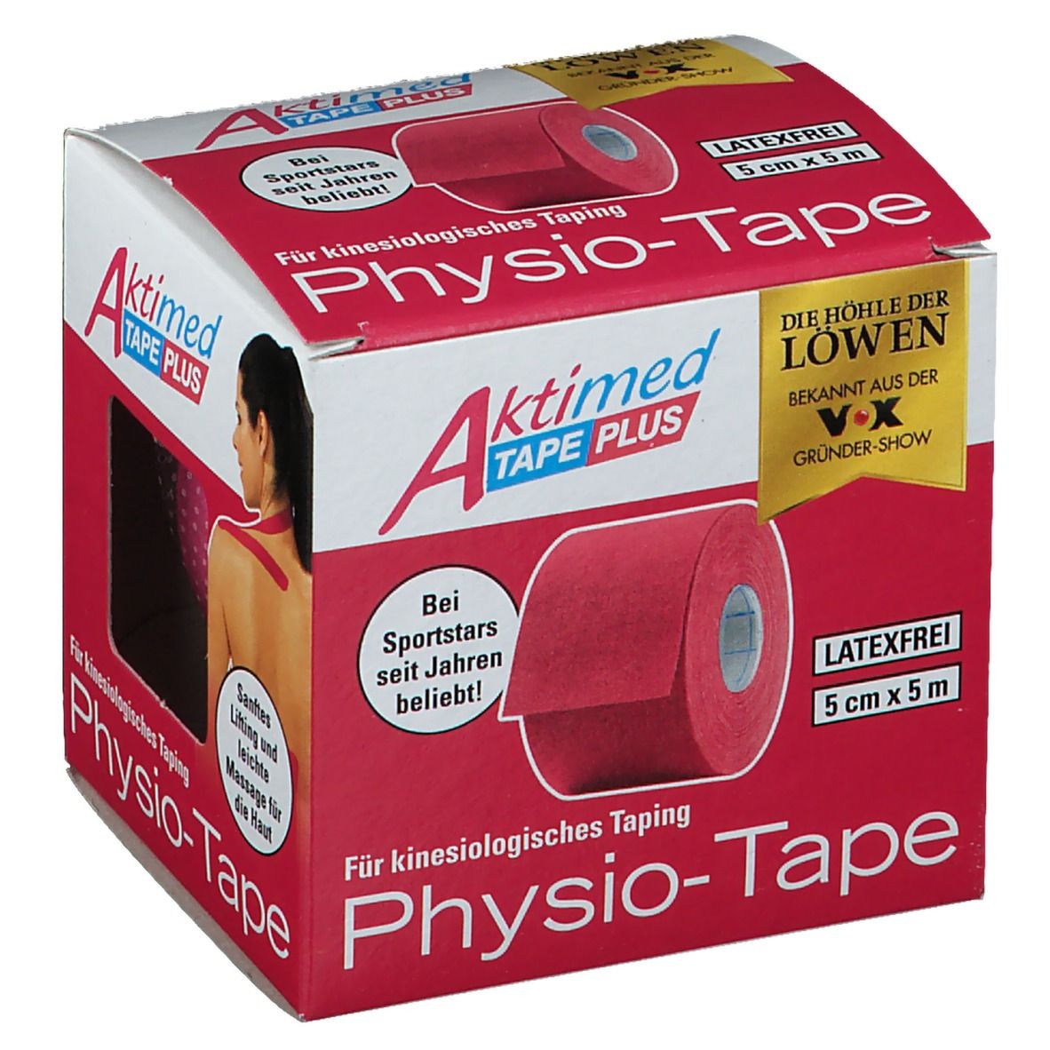 Aktimed Tape Plus elast.m.Zusatzn.5cmx5m pink 1 St Verband