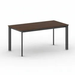 Konferenztisch PRIMO INVITATION 160x80 cm, schwarzes Metallgestell, Nussbaum