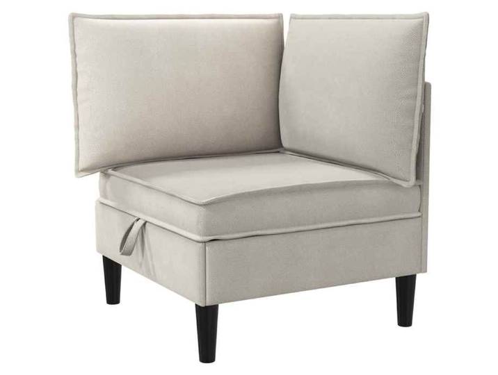 CHIC Canapé d'angle avec Rangement Avoine Velours Avoine 70x70x82 cm avec toucher doux et coussins et assise rembourrée fim62j