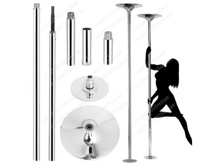 Pôle de danse professionnel, kit de pôle de danse statique rotatif, pôle portable amovible, pôle en acier inoxydable robuste de 45 mm