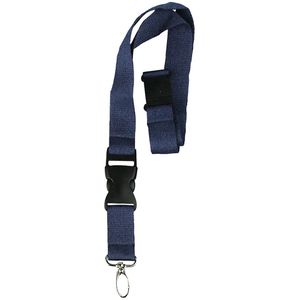 BASI Schlüsselband 0006-0631-D-BLA, dunkelblau, Textil, Karabiner, 52cm, mit Sicherheitsverschluss