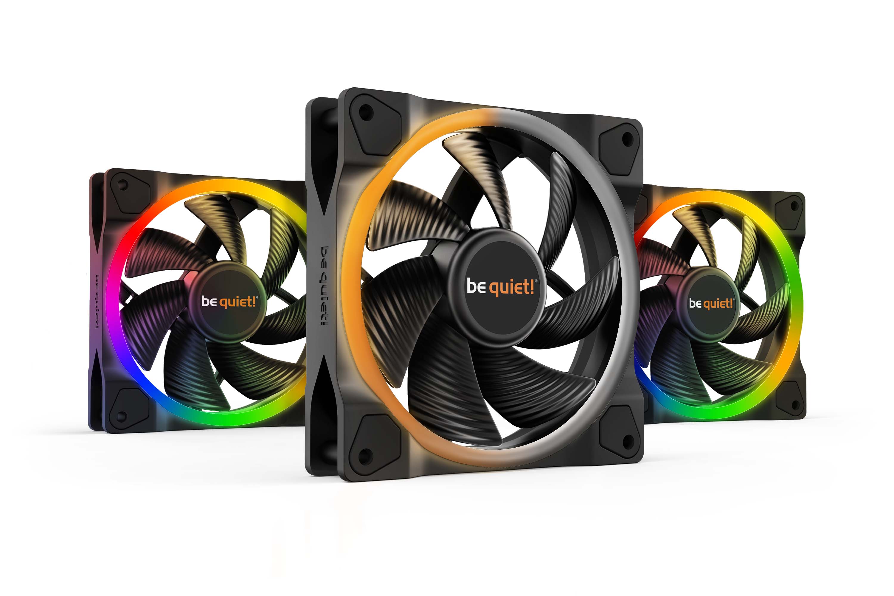 be quiet! Lüfter LIGHT WINGS 120mm 3er Set Gehäuselüfter ARGB Beleuchtung BL076