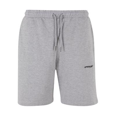 Sweatshorts "Upscale by Mister Tee Upscale Core EMB Heavy Sweatshorts", Herren, Gr. S, US-Größen, grau (erdgrau), 100% Baumwolle, UPSCALE BY MISTER TEE, normal, Hosen Sweatshorts