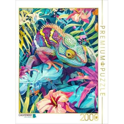 CALVENDO Puzzle Dschungeltiere Pop Art | 2000 Teile Lege-Größe 90x67cm Foto-Puzzle für glückliche Stunden