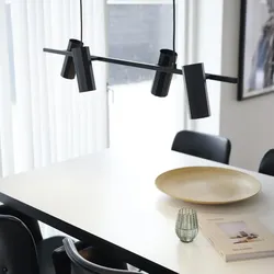 Nordlux Alanis 4 moderne Pendelleuchte Schwarz GU10 minimalistisches Design