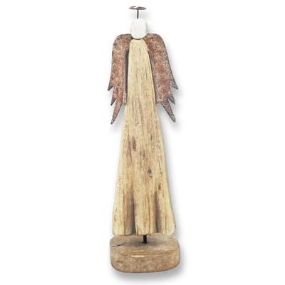 Holzengel schmal auf Holzfuß