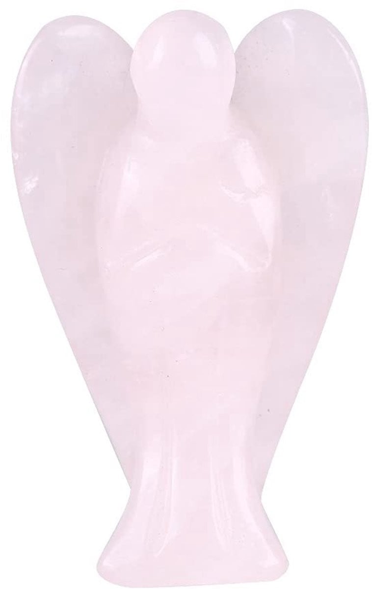 Dailygoods Rose Quartz Engel Standbeeld - Rozenkwarts Edelsteen Guardian Angel Decoratie