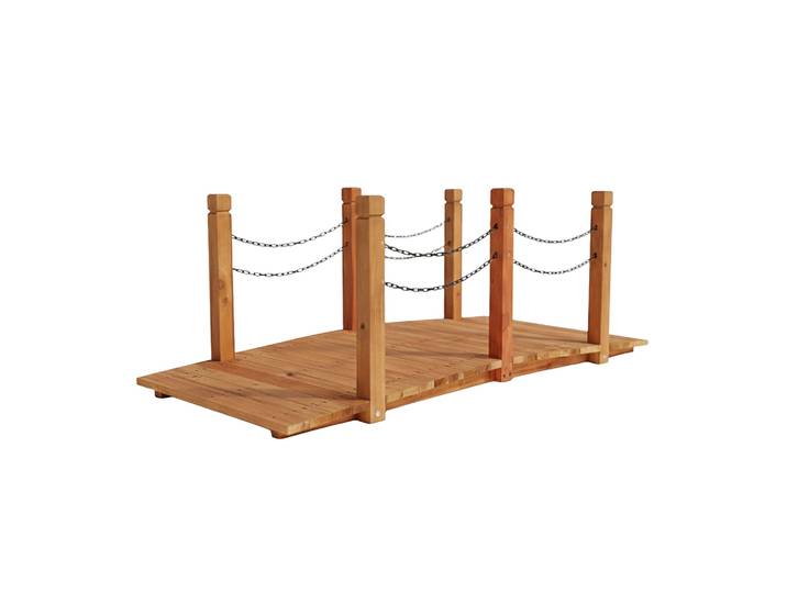 Garten Brücke mit Ketten Orange-Schwarz