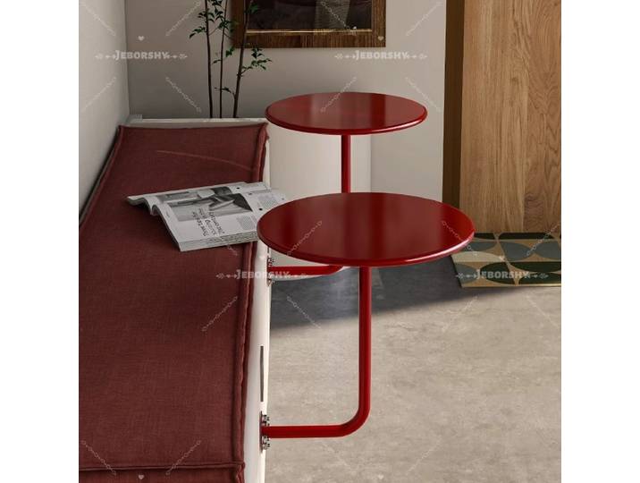 Table basse murale créative, petite table ronde en fer, table d'appoint moderne en métal pour la maison, meubles de balcon
