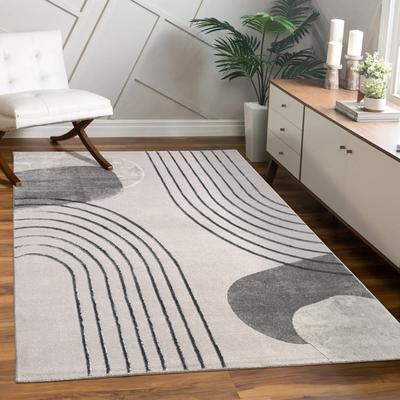 Paco Home Elegant Area Rug with Modern Carved Lines and Artistic Pattern