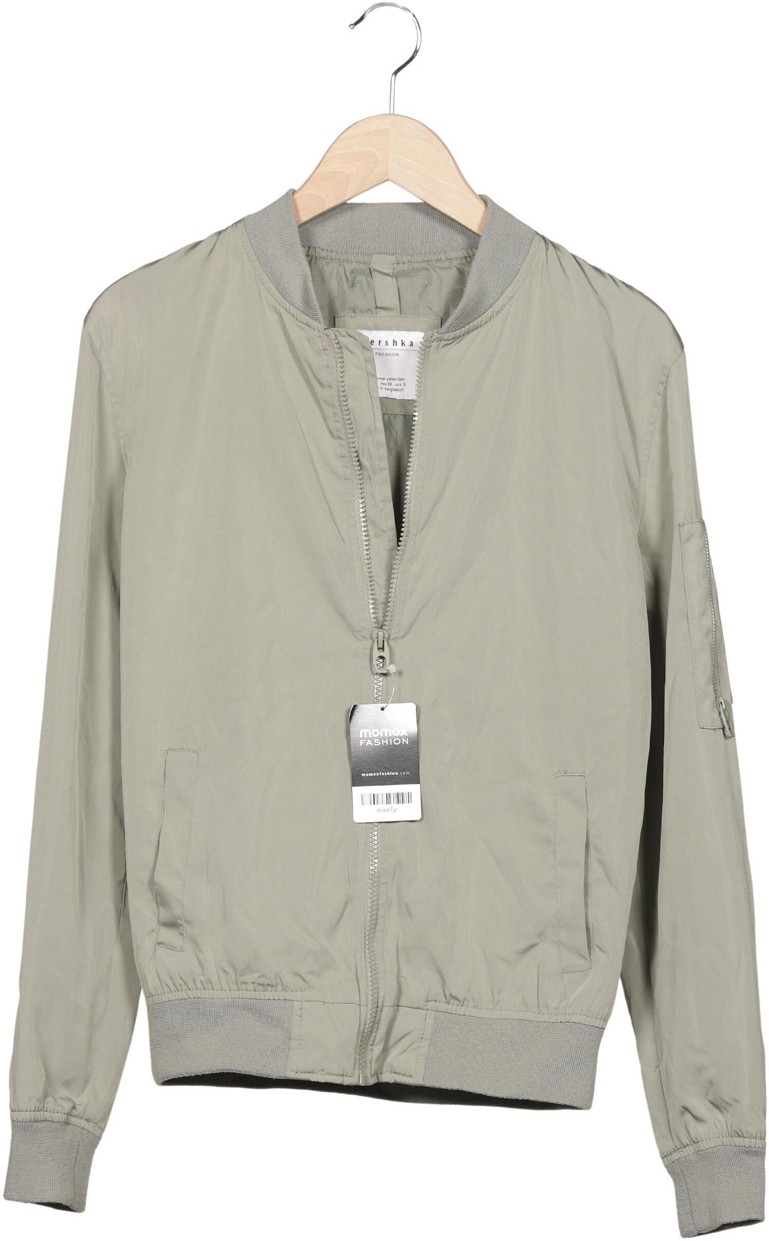 bershka Damen Jacke, Hellgrün, Gr. S, Synthetik - Second Hand