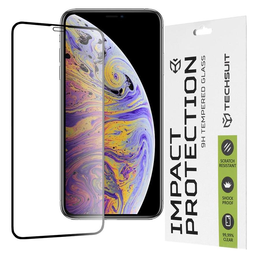 Techsuit - 111D Full Cover / Full Glue Glass - iPhone XS Max / iPhone 11 Pro Max - Black (Apple iPhone 11 Pro Max, Apple iPhone XS Max) (56337657)