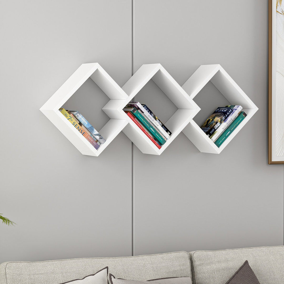 Hanah Home Locelso Floating Shelf White 42cm H X 102cm W X 20cm D