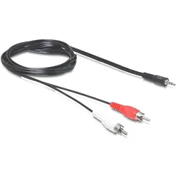 DeLOCK 3.5mm/2 x RCA Audio-Kabel 5 m Schwarz