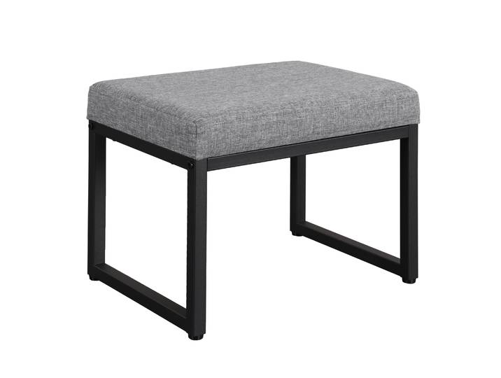 Sitzhocker TULIO hellgrau/schwarz
