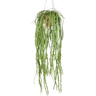 Kunstpflanze CREATIV GREEN "Hängende Rhipsalis crispata", grün, H:80cm, Kunststoff, Kunstpflanzen, Kunstpflanze, mit zahlreichen Ranken