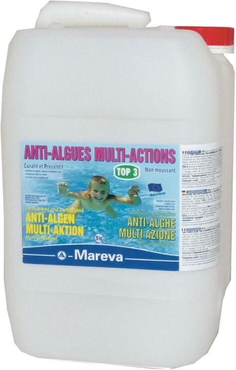 Produit de traitement anti-algues Mareva TOP 3 multi-actions bidon 20L