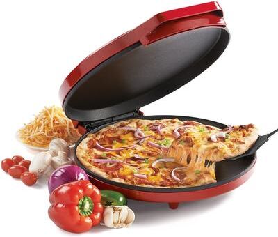 "Betty Crocker Pizza Maker Plus, 12"" Indoor Grill, 1440W, BC-2958CR, Red"
