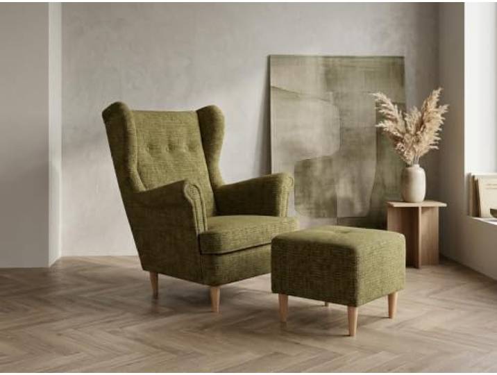 Family Meble Ohrensessel mit Fußhocker Ramona – Variante Ramona 37