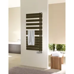 Zehnder Design-Heizkörper Roda Spa Asym, links, Bronze, 1676x65x550 mm, asymmetrisch, mit Entlüftungsventil