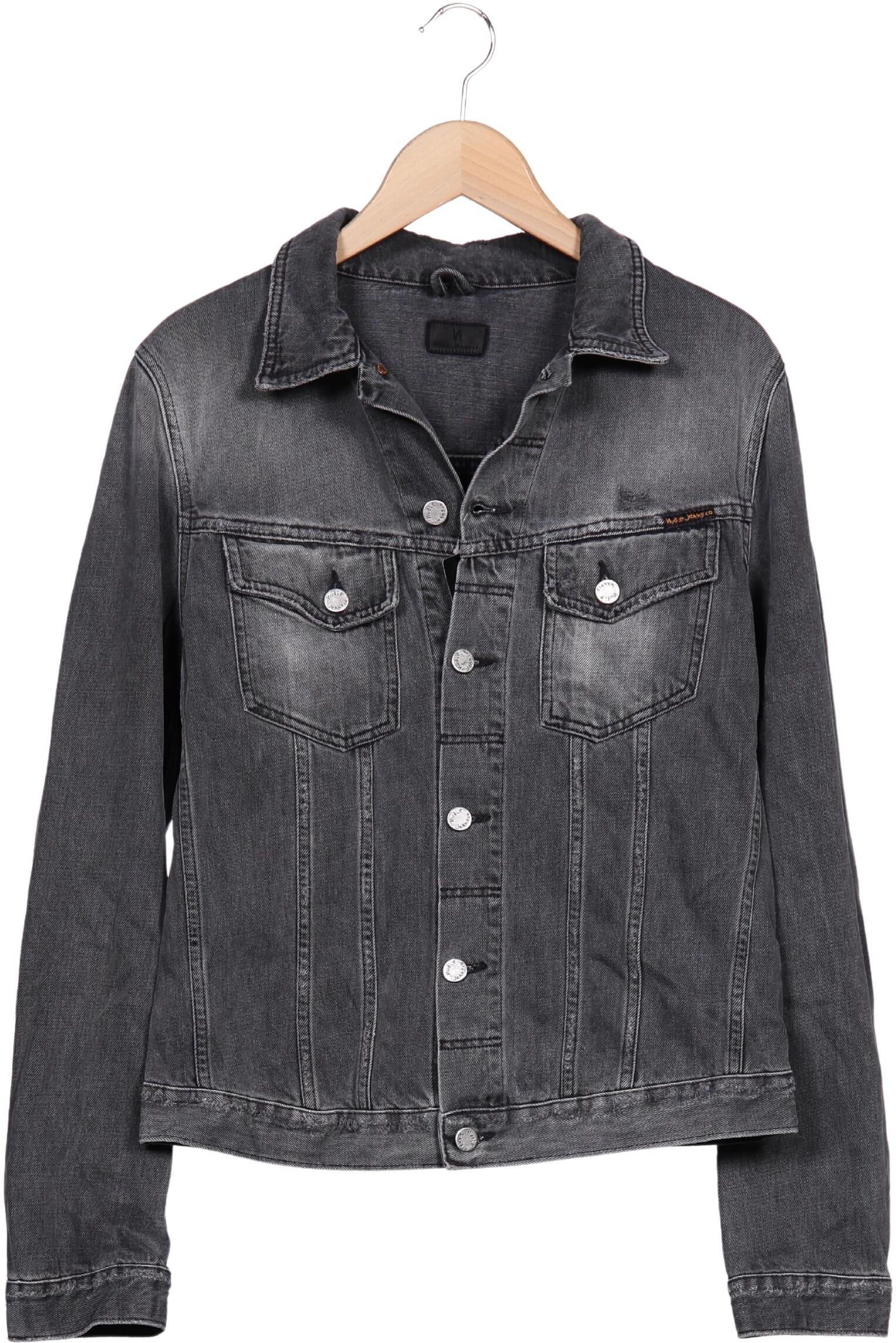 Nudie Jeans Damen Jacke, Grau, Gr. M, Baumwolle - Second Hand
