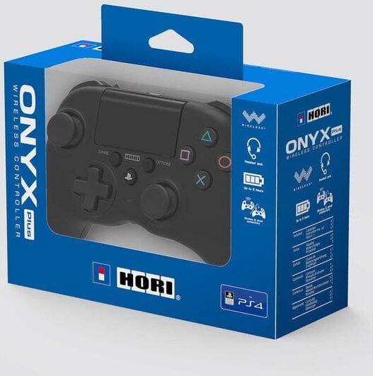 HORI (U.K) LTD HORI Onyx Plus Wireless Controller for PS4 and PC - Officially Licensed by Sony, 2.4 GHz Wireless Connectivity, Touchpad Functionality, Black