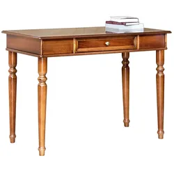 Schreibtisch mit Schublade in Nussbaumfarben klassischen Stil